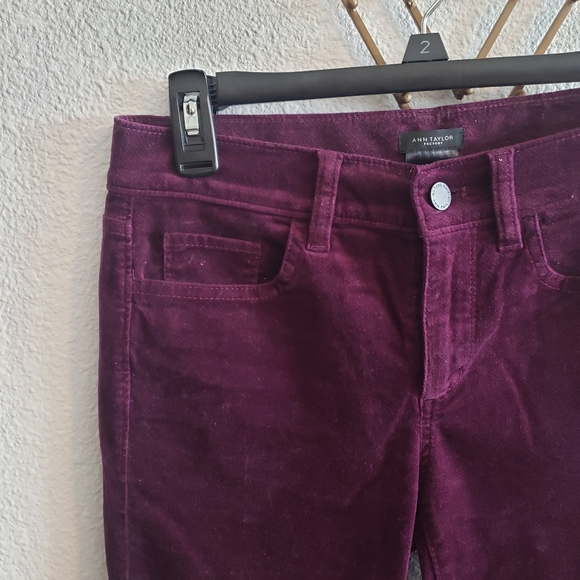 Anne Taylor Factory Purple Velvet Pants - Picture 4 of 5